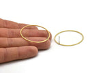 Brass Circle Earring, 6 Raw Brass Circle Stud Earrings (39x1x1mm) A4072 A2776