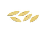 Brass Marquise Connector, 24 Raw Brass Marquise Connectors With 2 Holes (18x6x0.60mm) A2715