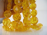 Synthetic Amber Beads, 19 Mm Coin Beads Full Strand G87
