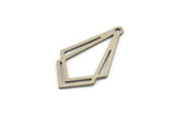 Çelik Elmas Charm, 1 Döngülü 10 Paslanmaz Çelik Üçgen Charm (29x18x0,80 mm) SMP1154