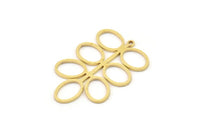 Brass Leaf Charm, 4 Raw Brass Leaf Charms With 1 Loop, Charm Earrings (32x22x0.80mm) SMP1214