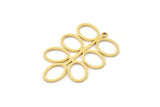 Brass Leaf Charm, 4 Raw Brass Leaf Charms With 1 Loop, Charm Earrings (32x22x0.80mm) SMP1214