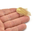 Brass Charm, 6 Raw Brass, Brass Pendants, Charm Earrings With 1 Loop (39x30x0.80mm) SMP1221