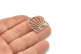 Steel Sun Charm, 8 Stainless Steel Sun Shaped Charms With 1 Loop, Charm Pendants, Findings (26x22x0.80mm) SMP1126