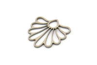Steel Flower Charm, 10 Stainless Steel Flower Charms, Charm Earrings, Findings (19x19x0.80mm) SMP1141 A5727