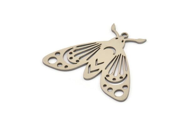 Steel Butterfly Charm, 6 Stainless Steel Butterfly Charms With 1 Loop, Earring Findings (26x35x0.80mm) SMP1142 Y265