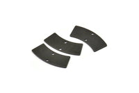 Black Rectangle Circle, 6 Oxidized Black Plated Brass Rectangle Connectors With 2 Holes, Stamping Blanks (28x10x0.80mm) M082