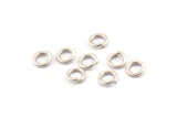 8mm Jump Ring - 50 Antique Silver Plated Brass Jump Rings (8x1.5mm) D0436