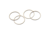24mm Circle Connectors, 12 Antique Silver Plated Brass Circle Connectors (24x0.80mm) A3350