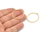 Brass Round Charm, 12 Raw Brass Circle Charms With 1 Loop, Charm Earrings (30x1mm) A2838