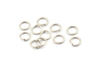10mm Jump Ring - 24 Antique Silver Plated Brass Jump Rings (10x1.2mm) A0371