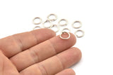 10mm Jump Ring - 24 Antique Silver Plated Brass Jump Rings (10x1.2mm) A0371