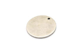 Silver Cabochon Tag, 6 Antique Silver Plated Brass Cabochon Tags With 1 Hole, Stamping Tags (18x1.2mm) D1379