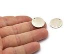 Silver Cabochon Tag, 6 Antique Silver Plated Brass Cabochon Tags With 1 Hole, Stamping Tags (18x1.2mm) D1379
