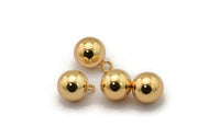 4 Gold Plated Brass Ball Charms (10mm) Bs-1078--N0585