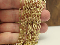 4 Meters Raw Brass Link Chain (5.5 x 3.5 mm) W9
