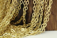 4 Meters Raw Brass Link Chain (5.5 x 3.5 mm) W9
