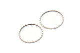22mm Silver Circle, 12 Antique Silver Plated Brass Circles (22x1mm) N0536