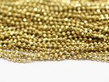 Brass Ball Chain, 20 M - 16.5 Feet (2mm) Raw Brass Faceted Ball Chain Mv17 ( Z041 )