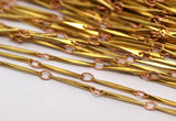Raw Brass Chain, 2 Meters - 6.6 Feet Raw Brass Soldered Chain (11x 1.5mm apx) - W55 Bs 1359