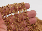Faceted Red Brass Chain, 10m (1.6mm) Faceted Red Brass Soldered Chain - Ybt008 ( Z014 )
