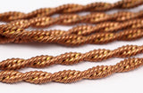 Vintage Copper Chain, Vintage 2 M. Soldered Copper Plated Brass Chain (5mm)