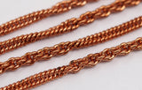 Vintage 2 M. Raw Copper Soldered Chains 3.50 Mm Z156