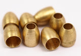 12 Raw Brass Industrial Long Tube Findings, (12x10x6 Mm) D0069