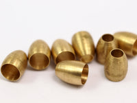 12 Raw Brass Industrial Long Tube Findings, (12x10x6 Mm) D0069