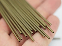 Antique Bronze Copper Tube, 10 Antique Bronze Tone Copper Long Tube (90x2mm) Sb-90  K200