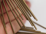 Long Tube Beads - 10 Antique Bronze Tone Copper Long Tube Beads (80x2mm)    K199