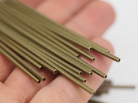 Bronze Tone Copper, 10 Antique Bronze Tone Copper Long Tubes (70x2mm) Sb-70 K198