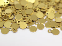 Brass Cabochon Tag, 250 Raw Brass Cabochon Tags , Stamping Tags (4.5mm) A0216