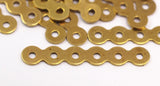 Brass 6 Holes Connector, 25 Raw Brass with 6 Holes Connectors,charms, Findings  (27x4.5mm) Brs 38  A0250 