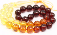 34 Lucite Amber 12 Mm Round Beads G87