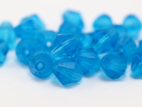 10 Pcs Czech Glass 10 Mm Bright Blue Cubic Faceted Beads Cf-01