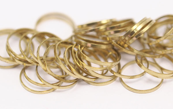 50 pcs Raw Brass Rings (14 mm)