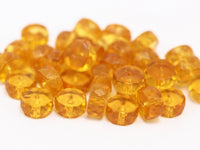 Vintage Yellow Glass, 10 Vintage Yellow Czech Glass Rondelle Faceted Beads Cf-89