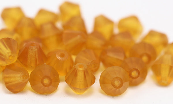 10 Vintage Faceted Cubic Citrine Diamond Beads ( 9 Mm ) Cf-68