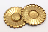 Vintage Brass Flower, 2 Vintage Brass Flower Pendant (29mm)
