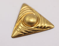 Brass Cabochon Triangle, Vintage Brass Triangle (28x25mm)