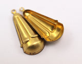 2 Vintage Brass Pendant, Charms 29x13 Mm