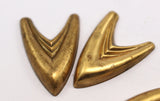 2 Vintage Brass  Pendant (28x19mm)