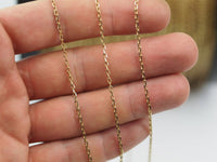 5 meters Faceted Raw Brass Soldered Chain (1.7x2.7 mm) W5-50
