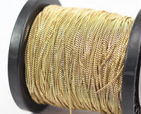 5 M. Faceted Raw Brass Soldered Curb Chain (2x3.2 mm)