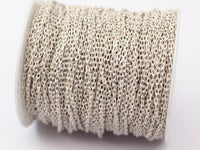 5 meters - 16.5 Feet Gold and White Brass Soldered Cable Chain (2x3.5 mm) - W60 ( Z047 )