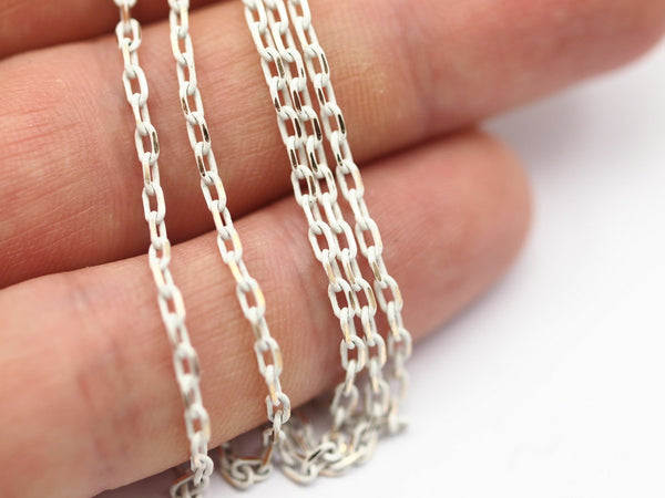 5 meters - 16.5 Feet Gold and White Brass Soldered Cable Chain (2x3.5 mm) - W60 ( Z047 )