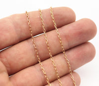 Faceted Chain, Brass Chain, 3 M Faceted  Soldered Brass Chain (3x1.5mm) W5-60rose ( Z043 )