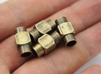 Brass Magnetic Clasp, 5 Antique Brass Magnetic Clasps For 6mm Leather Cord (16x8mm) D0376