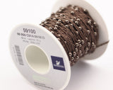 1 Spool - 50 Meters - Swarovski Crystal Cotton Yarn, Brown